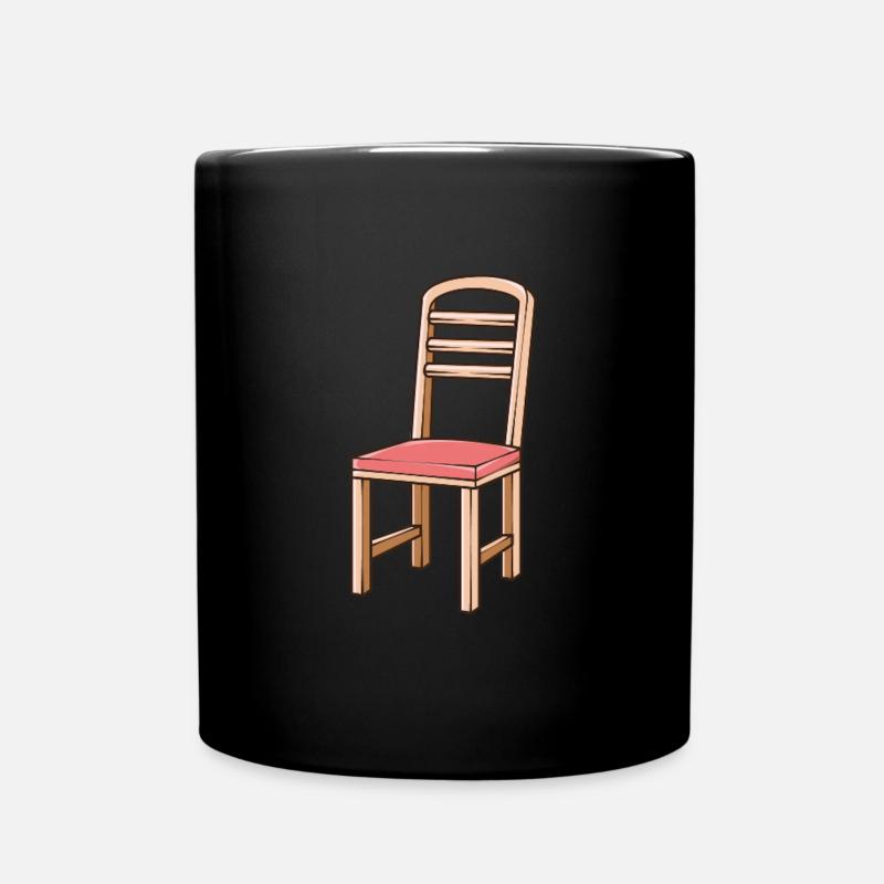 Stuhl Illustration - Tasse einfarbig - Schwarz