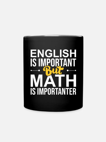 English And Math Funny Graphic - Full Colour Mug - black