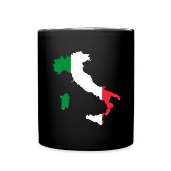 Italy Flag Map Gift Idea - Full Colour Mug - black - Front