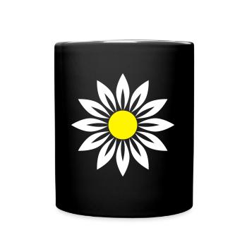 Flower vector design for designer gift - Full Colour Mug - black - Front