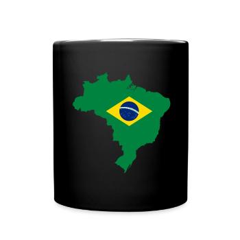 Brasilien Flag Gave Idea Kort - Ensfarvet krus - sort - Foran