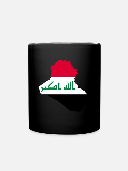 Irak Flagge Landkarte Geschenkidee - Tasse einfarbig - Schwarz