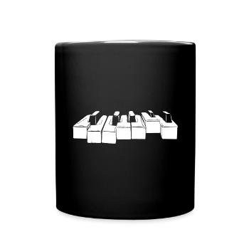 Piano - Mug uni - noir - Devant