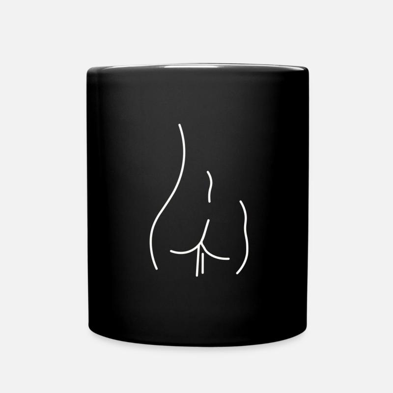 Lineart - butt touch - Tasse einfarbig - Schwarz