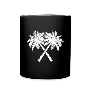 palme silhouette - Mug uni - noir - Devant