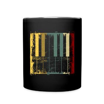 piano - Mug uni - noir - Devant