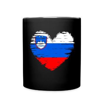 Drapeau drapeau de la Slovénie - Mug uni - noir - Devant