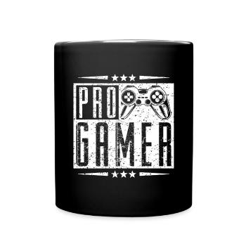 Pro Gamer Spruch - Tasse einfarbig - Schwarz - Vorne