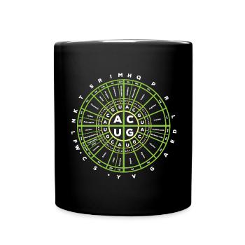 Genetischer Code Biologie - Tasse einfarbig - Schwarz - Vorne