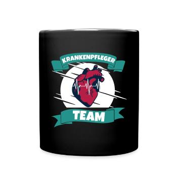 Krankenpfleger team - Tasse einfarbig - Schwarz - Vorne