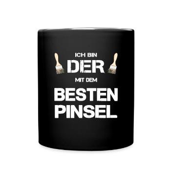 Anstreicher Maler bester Pinsel Geschenk lustig - Tasse einfarbig - Schwarz - Vorne