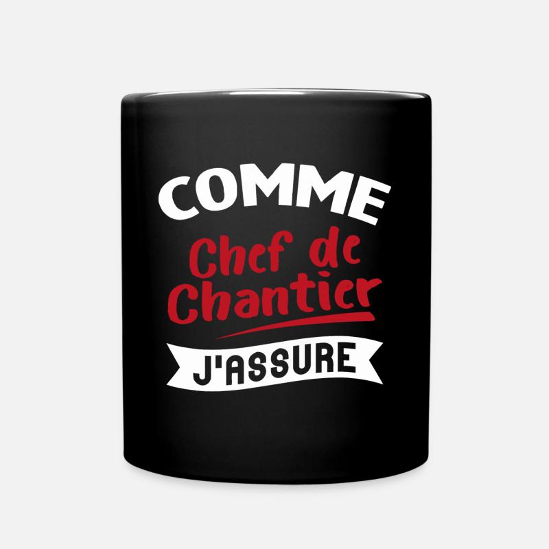 Comme Chef de chantier Cadeau humour - Mug uni - noir