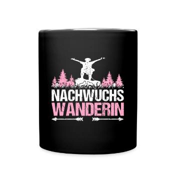 Nachwuchs Wanderin Wandern Baby Mädchen Kinder - Tasse einfarbig - Schwarz - Vorne