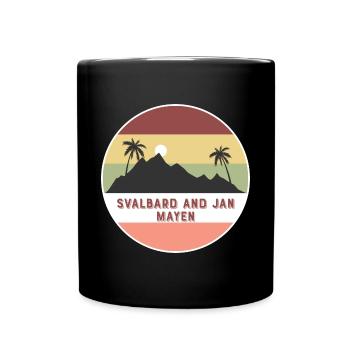 svalbard und jan mayen Retro Land und Länder - Tasse einfarbig - Schwarz - Vorne