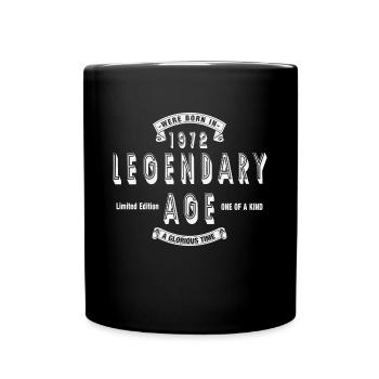50 Birthday, Born 1972 - Full Colour Mug - black - Front