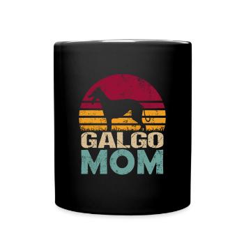 Galgo Espanol Espagne Greyhound Chien Maman Vintage - Mug uni - noir - Devant