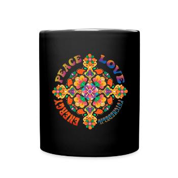 70s psychedelique - Mug uni - noir - Devant