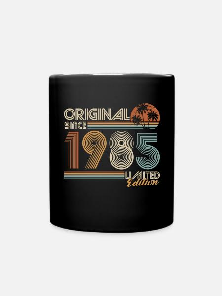 1985 Vintage Anniversaire Rétro Cadeau - Mug uni - noir