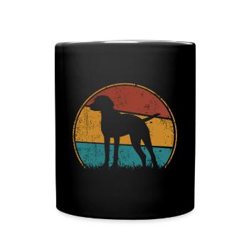 Hongrois Magyar Vizsla Chien Vinage Rétro - Mug uni - noir - Devant