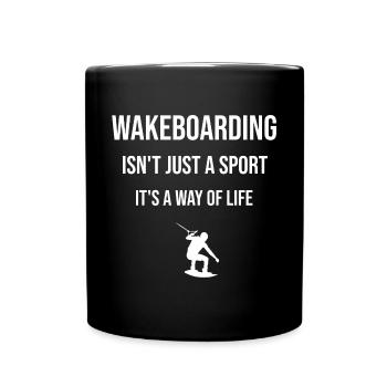 Wakeboard Design Wakeboarder Surfen Wassersport - Tasse einfarbig - Schwarz - Vorne
