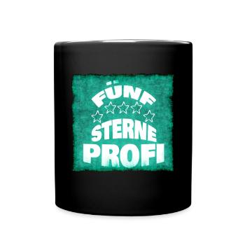 Fünf Sterne für Profi Professional - Tasse einfarbig - Schwarz - Vorne