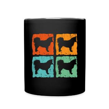 Chien islandais Spitz islandais Vintage - Mug uni - noir - Devant