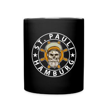St. Pauli Hamburg - Tasse einfarbig - Schwarz - Vorne