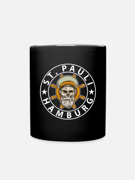 St. Pauli Hamburg - Full Colour Mug - black