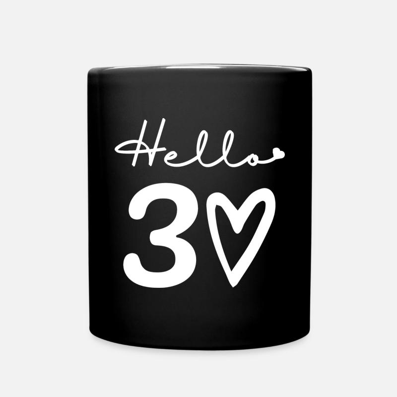 hello 30. 30th birthday - Full Colour Mug - black
