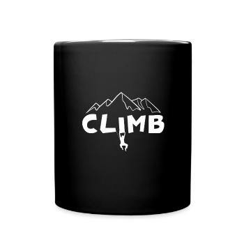 Klettern - Tasse einfarbig - Schwarz - Vorne