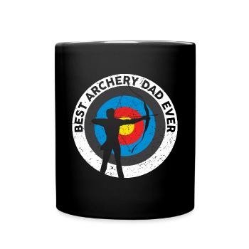 Best Archery Dad Ever Archer Papa Father's Day - Full Colour Mug - black - Front
