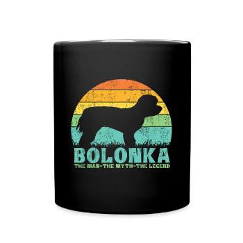 Bolonka Zwetna Chien Papa Papa Vintage Style Rétro - Mug uni - noir - Devant
