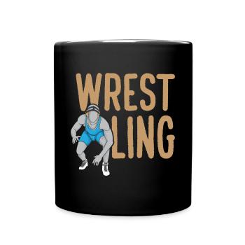 Wrestling Wrestler - Tasse einfarbig - Schwarz - Vorne