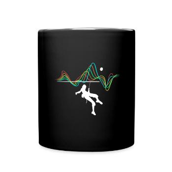 Cadeau escalade sportif line art multicolore - Mug uni - noir - Devant