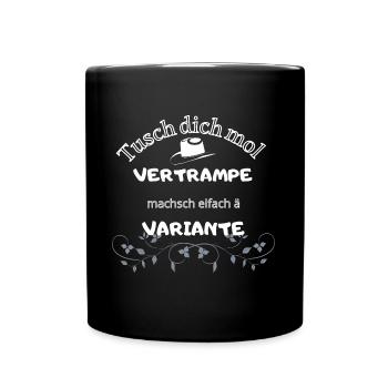 Vertrampe - Tasse einfarbig - Schwarz - Vorne