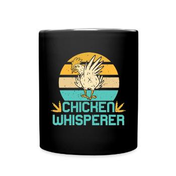 Chicken Whisperer Funny Chicken Farmer - Tasse einfarbig - Schwarz - Vorne