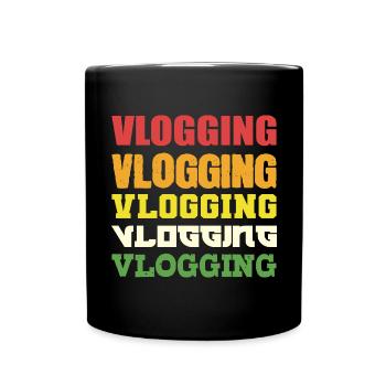 VLogging Vlogging Vlogging. Food Vlogger Geschenk - Tasse einfarbig - Schwarz - Vorne