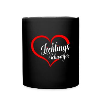 Lieblings Schwager Geschenkidee für Geburtstag - Tasse einfarbig - Schwarz - Vorne