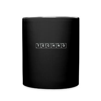 Techno - Mug uni - noir - Devant