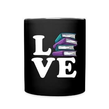 Lesen - Tasse einfarbig - Schwarz - Vorne