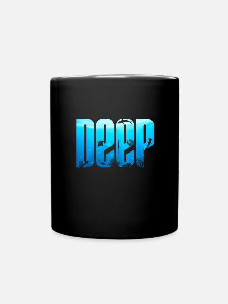 DEEP - Meeresboden - Tasse einfarbig - Schwarz