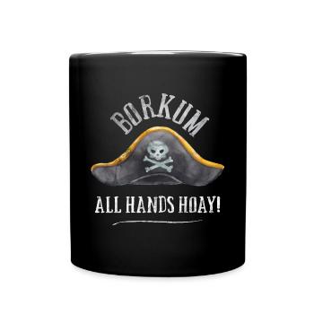Borkum Toutes les mains Hoay Pirate - Mug uni - noir - Devant