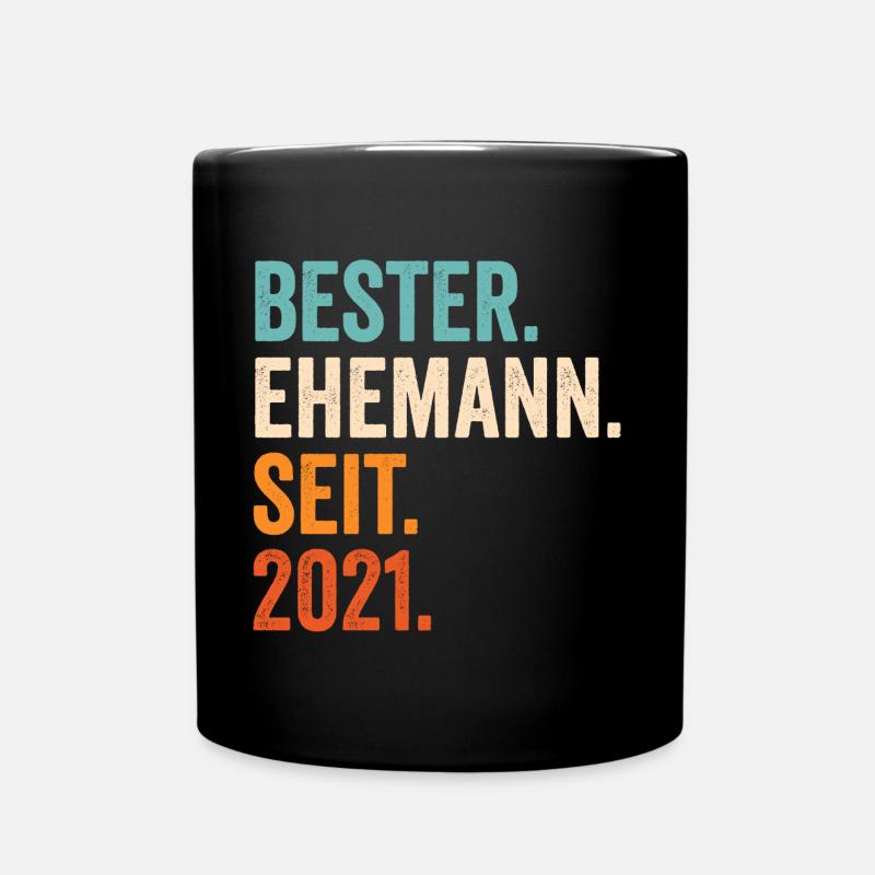 bester ehemann seit 2021 - Tasse einfarbig - Schwarz