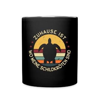 Zuhause Ist Wo Meine Schildkröten Sind - Tasse einfarbig - Schwarz - Vorne