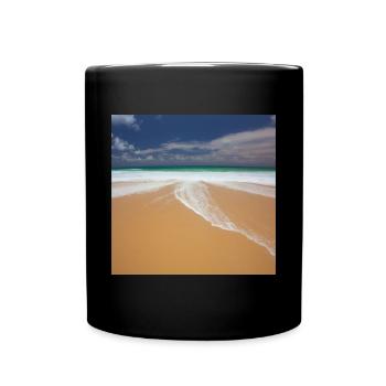 Vacanciers à la plage - Mug uni - noir - Devant