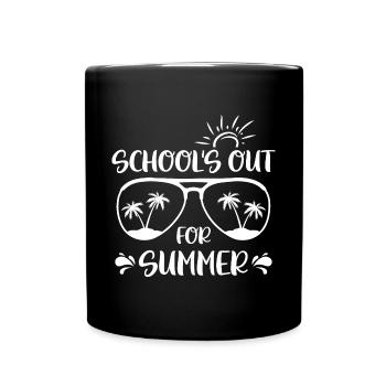 Schools Out For Summer Sunglass Last Day of School - Full Colour Mug - black - Front