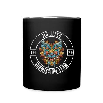 Brasilianisches Jiu Jitsu und Grappling - Jiu - Tasse einfarbig - Schwarz - Vorne