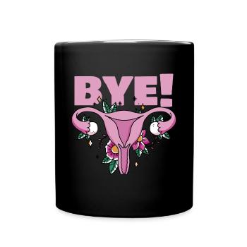 Hysterectomy Uterus Removal Survivor Supracervical - Full Colour Mug - black - Front