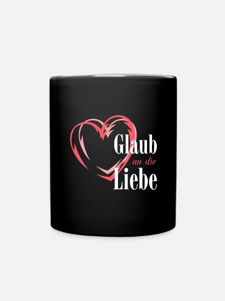 Believe in love - Full Colour Mug - black