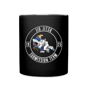 Brasilianisches Jiu Jitsu und Grappling - Jiu - Tasse einfarbig - Schwarz - Vorne